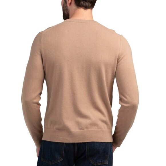 THEORY Camel Cashmere Hilles Crew Neck Sweater - Picture 2 of 2